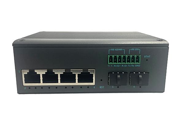 千兆2光4电带串口WEB管理工业交换机