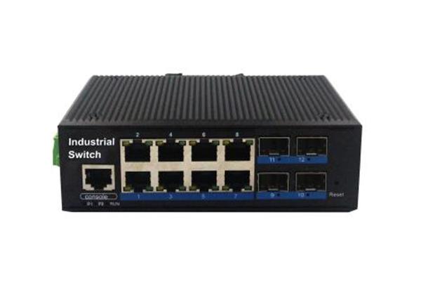 千兆4光8电管理型工业交换机（RMON）