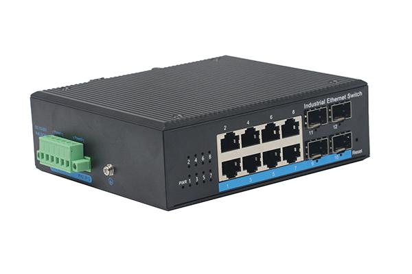 千兆4光8电WEB管理工业交换机